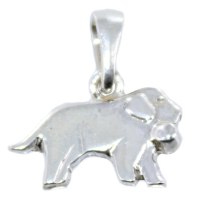 Pendentif Argent Chien Saint Bernard - Taille 1 