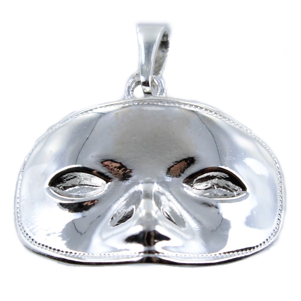 Pendentif Argent Masque de carnaval 