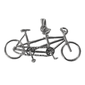 Pendentif Argent Vélo tandem 