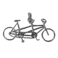 Pendentif Argent Vélo tandem 