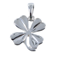 Pendentif Argent Trèfle à 4 feuilles - Taille 2 