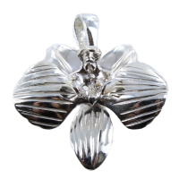 Pendentif Argent Orchidée 