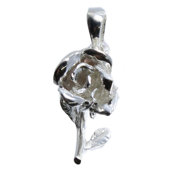 Pendentif Argent Rose - Taille 2 