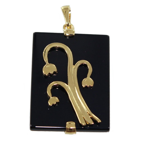 Pendentif Or Jaune Onyx du Printemps 