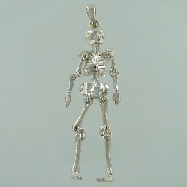 Pendentif Argent Squelette articulé 