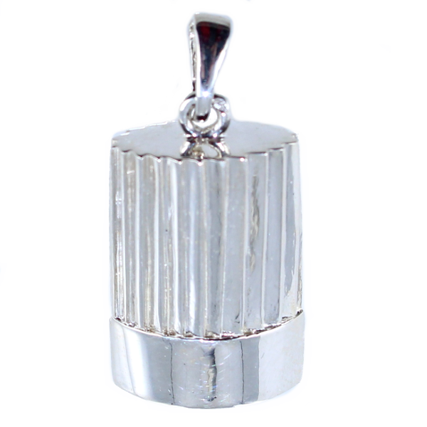 Pendentif Argent Toque de chef cuisinier 