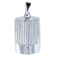 Pendentif Argent Toque de chef cuisinier 