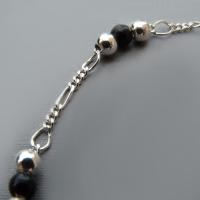 Bracelet Figaro noire - Image 2 