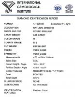 Diamant Taille Brillant 4.52mm 0.36 carat HSI2 - Image 2 