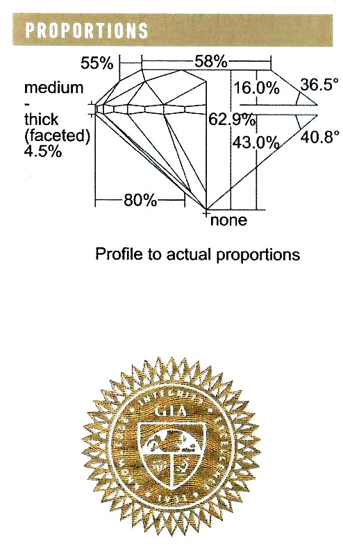 Diamant Taille Brillant 4.50mm 0.36 carat HSI2 - Image 3 