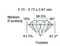 Diamant Taille Brillant 4.70mm 0.40 carat GSI2 - Image 3 