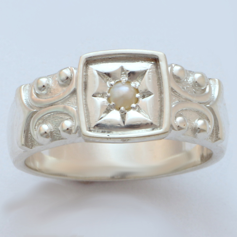 Bague art deco perle