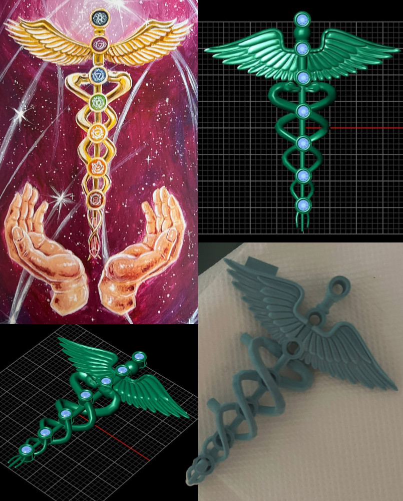 caducee chakra fabrication