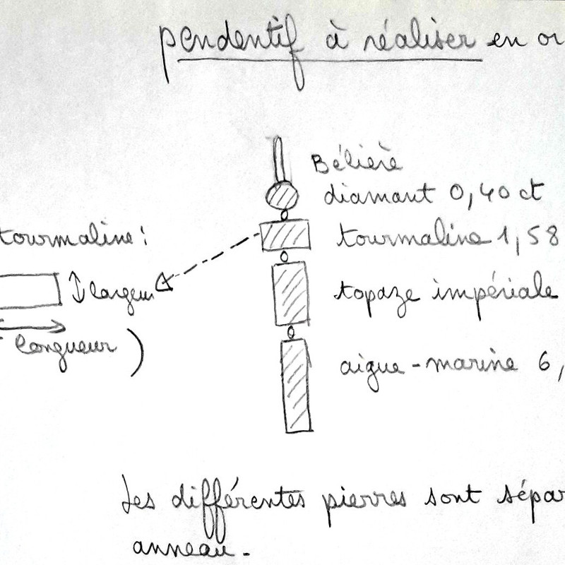 croquis bijou sur mesure