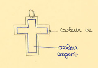 Croquis double croix catholique