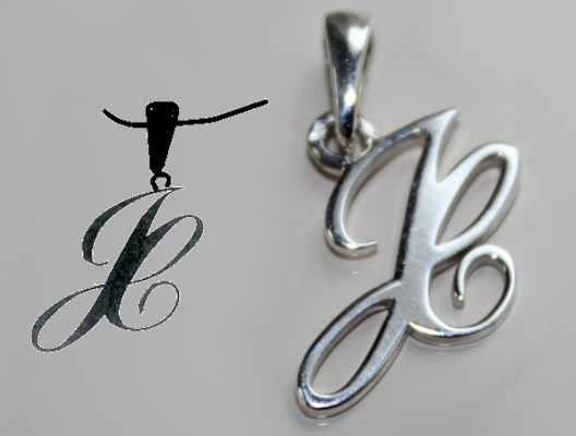 Pendentif Initiales JC