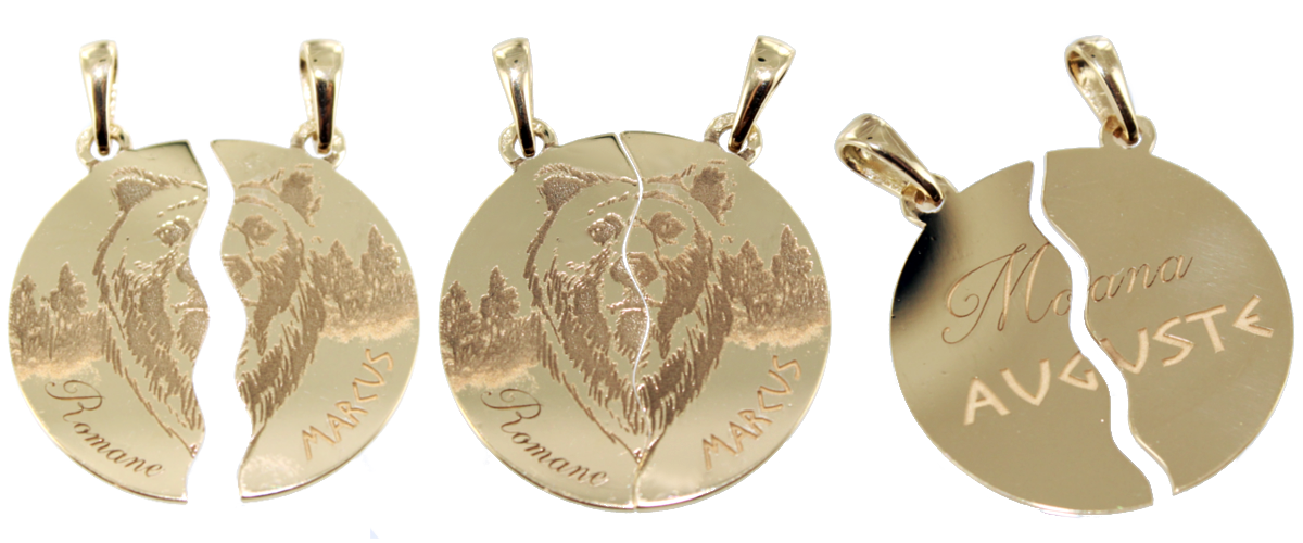 medaille ours sur mesure