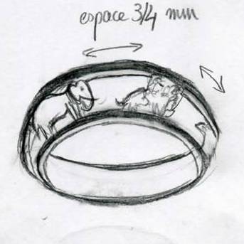 Croquis de la bague